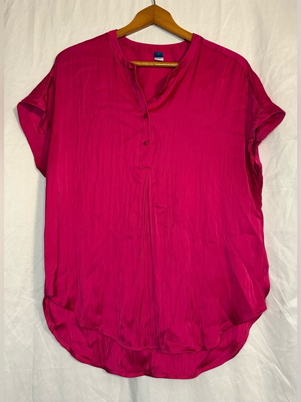 Old Navy Women’s Pink Short Sleeve Blouse size Large